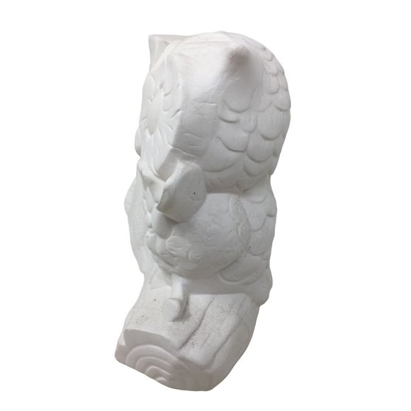 "Connie Loves Tom" Heart on Log with Owl Ceramic Gift or Decor - Cute Fun - Picture 4 of 8